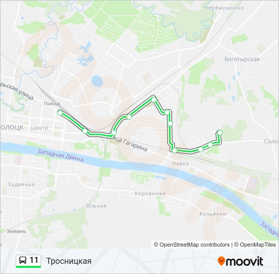 11 Bus Line Map