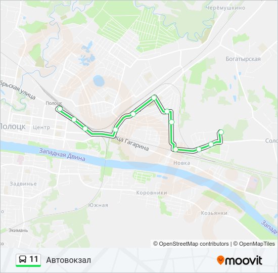 11 Bus Line Map