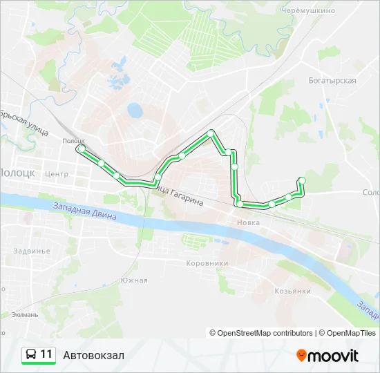 11 Bus Line Map