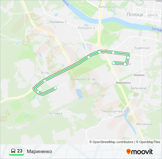 23 Bus Line Map