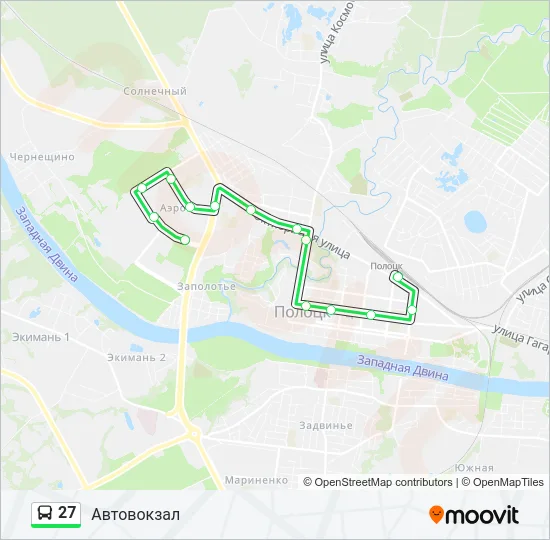27 Bus Line Map