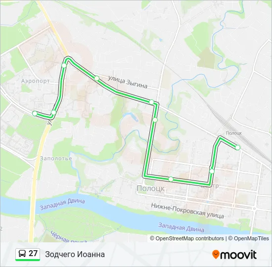 27 Bus Line Map