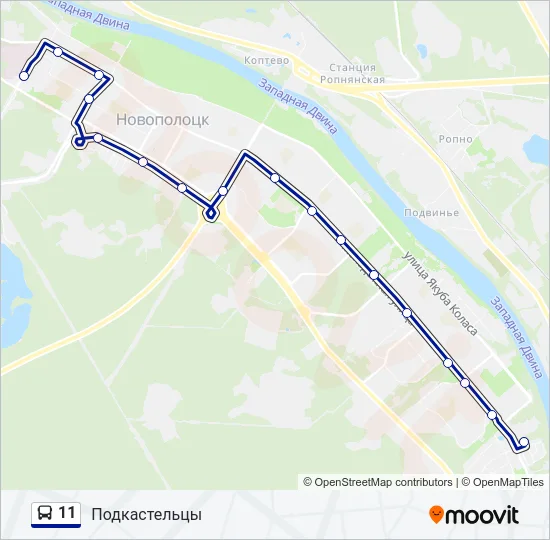11 Bus Line Map