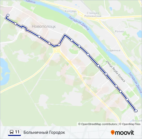 11 Bus Line Map