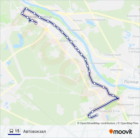 15 Bus Line Map