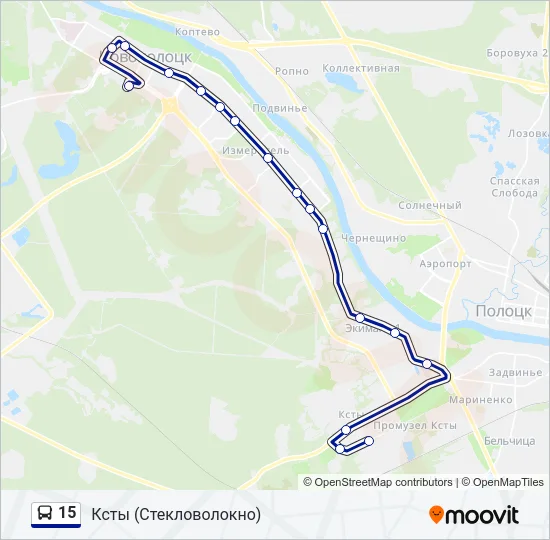 15 Bus Line Map