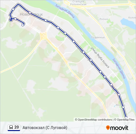 20 Bus Line Map