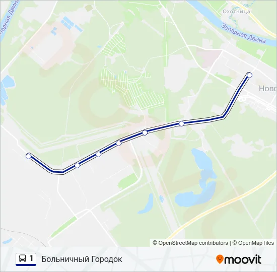 1 Bus Line Map