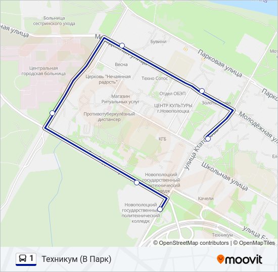 1 Bus Line Map