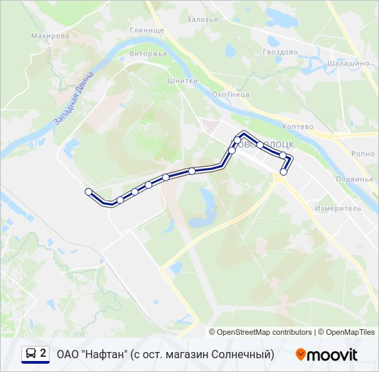 2 Bus Line Map