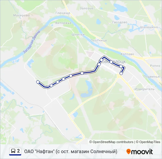 2 Bus Line Map