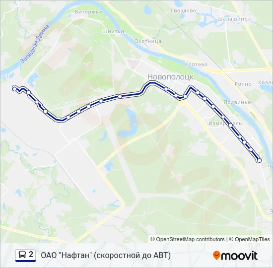 2 Bus Line Map