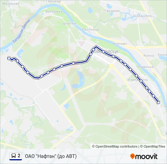 2 Bus Line Map