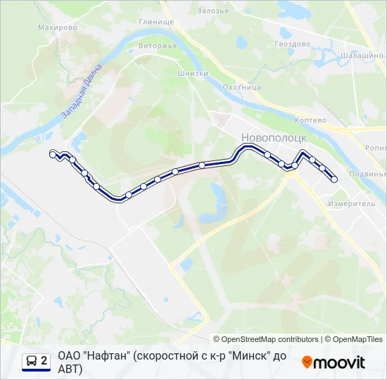 2 Bus Line Map