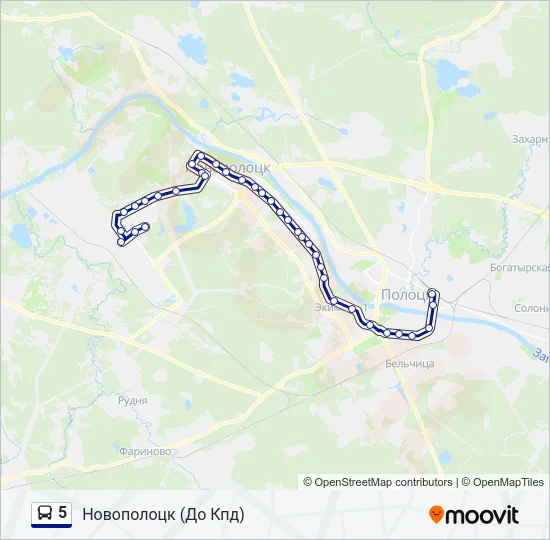5 Bus Line Map