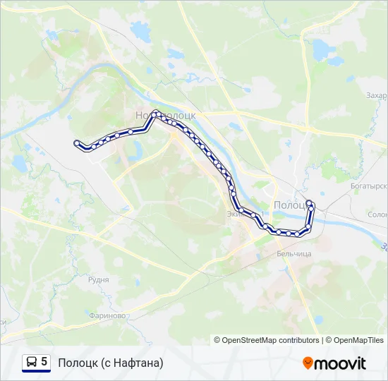 5 Bus Line Map