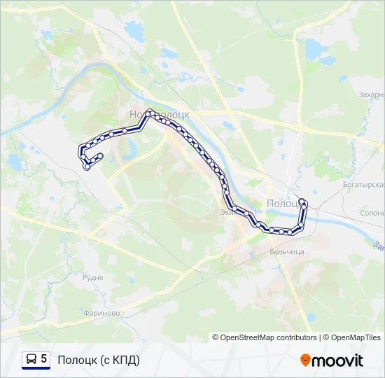 5 Bus Line Map