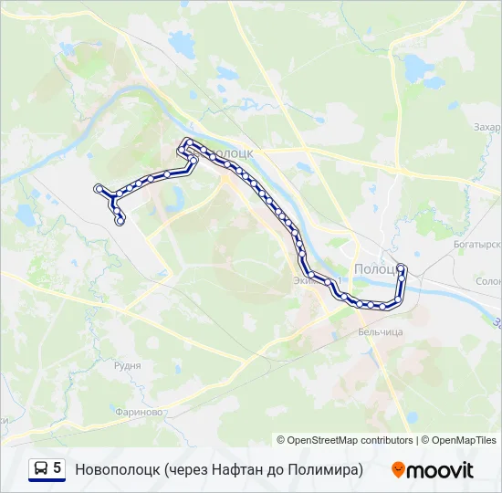 5 Bus Line Map