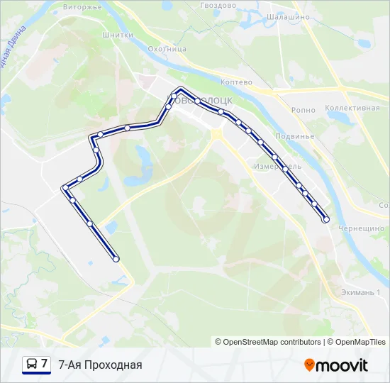 7 Bus Line Map