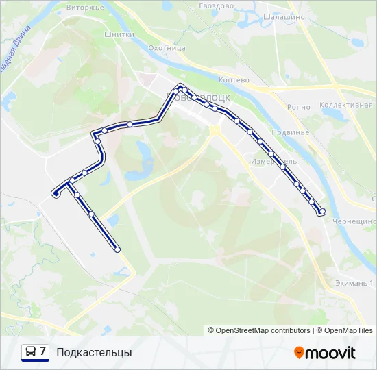 Автобус 7: карта маршрута