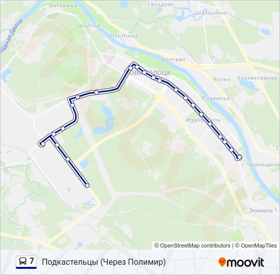 7 Bus Line Map