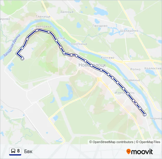 8 Bus Line Map