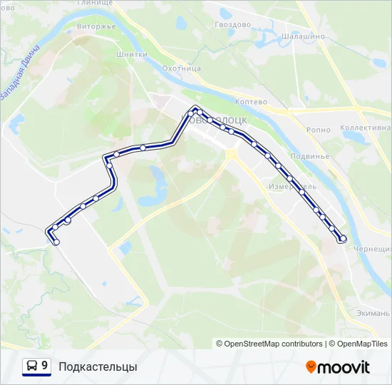 9 Bus Line Map