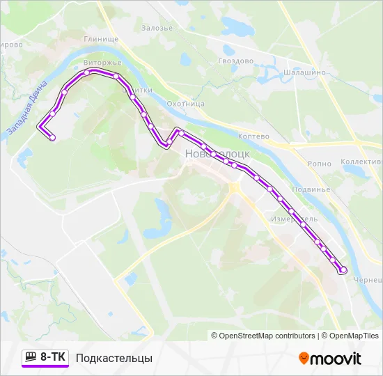 Фуникулер 8-ТК: карта маршрута