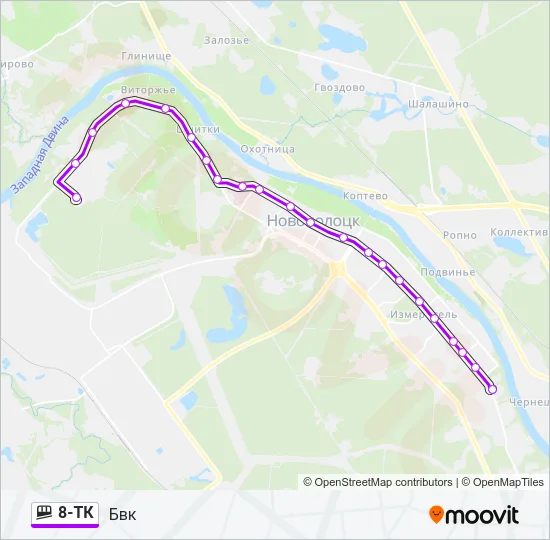 8-ТК Funicular Line Map