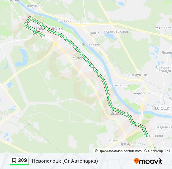 Автобус 30Э: карта маршрута