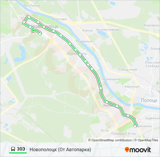 Автобус 30Э: карта маршрута