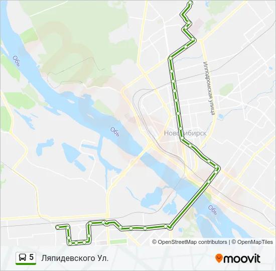 5 Bus Line Map