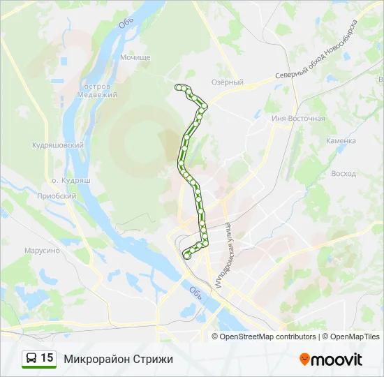 15 Bus Line Map