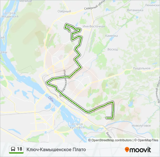 18 Bus Line Map