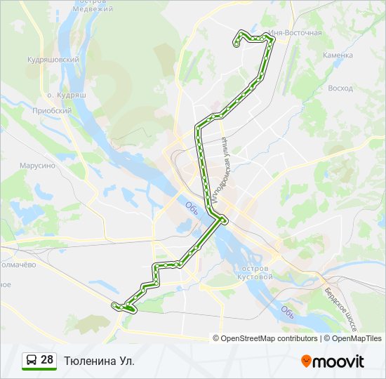 28 bus Line Map