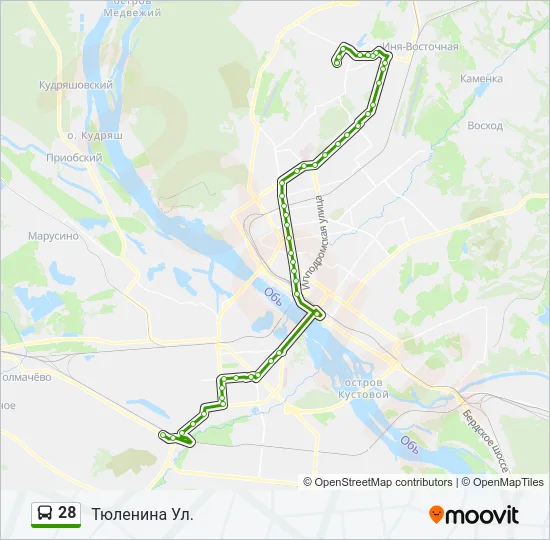 28 Bus Line Map