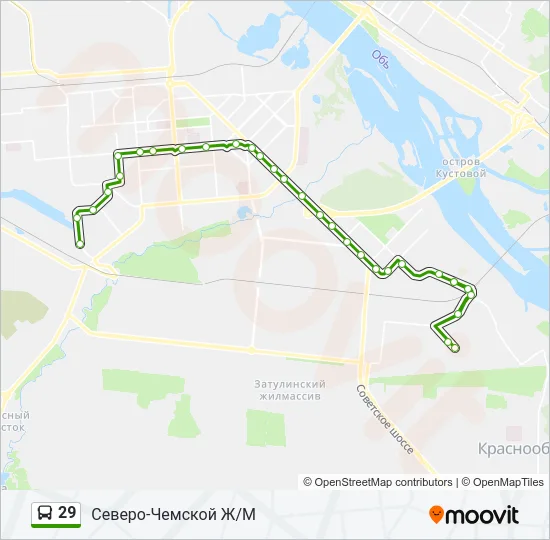 29 Bus Line Map