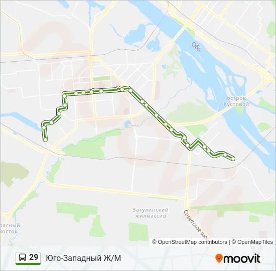 29 Bus Line Map