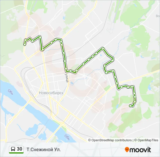 30 Bus Line Map