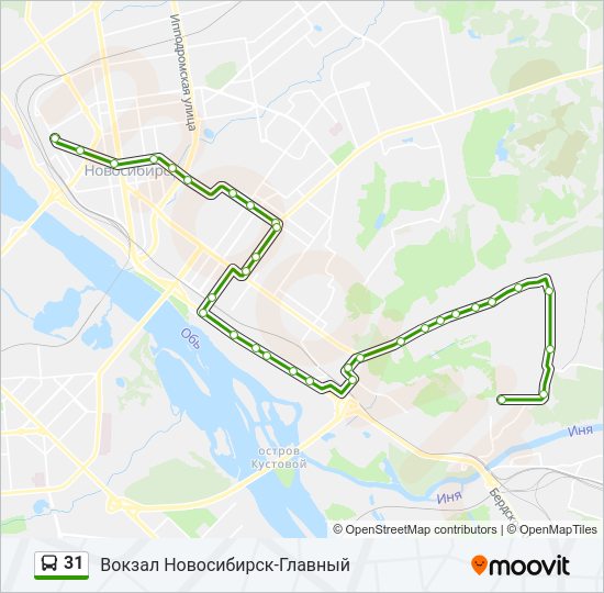 Автобус 31: карта маршрута