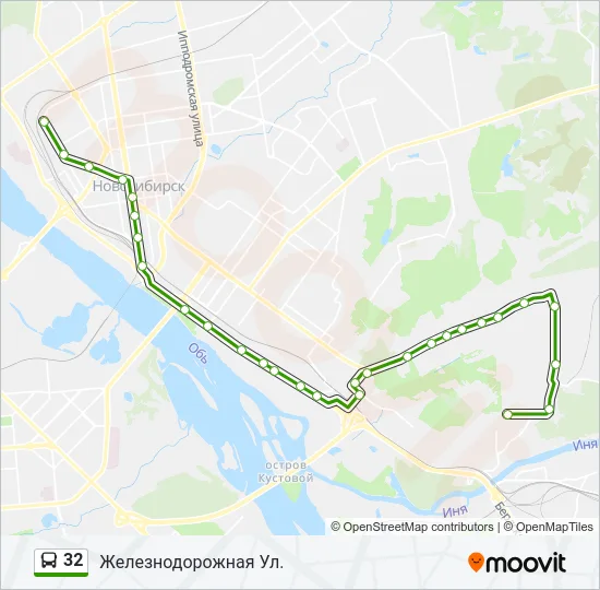 Автобус 32: карта маршрута