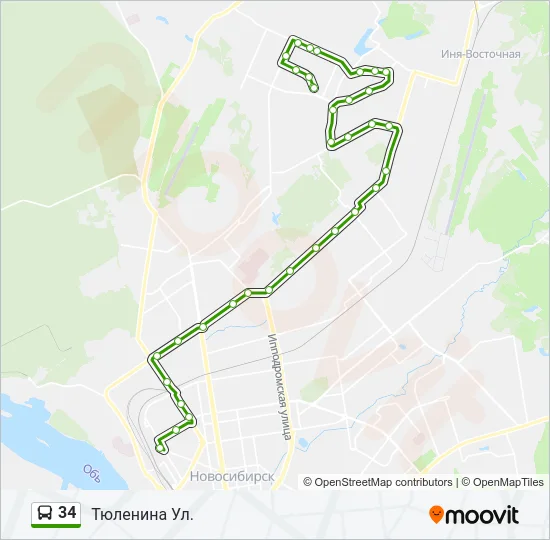 34 Bus Line Map