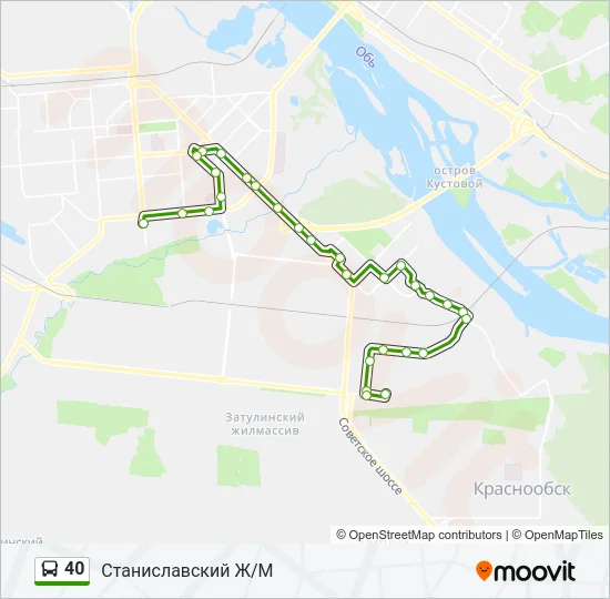 40 Bus Line Map