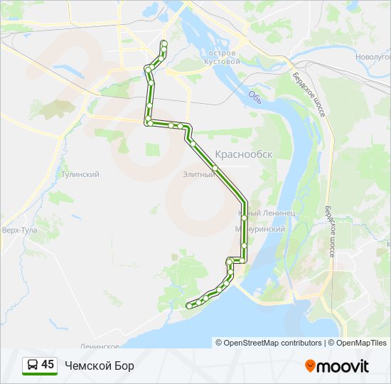 45 автобус новосибирск онлайн карта