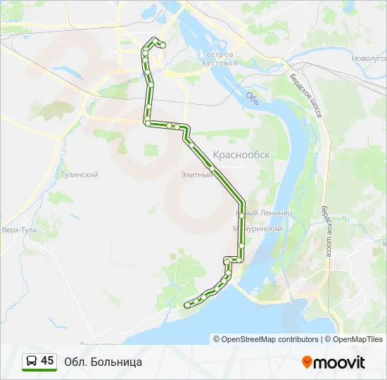 45 Bus Line Map