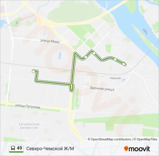 49 Bus Line Map