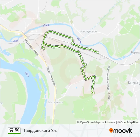 50 Bus Line Map