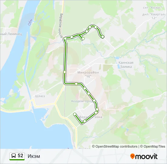 52 Bus Line Map