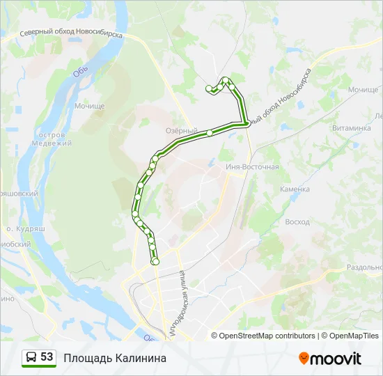 53 Bus Line Map