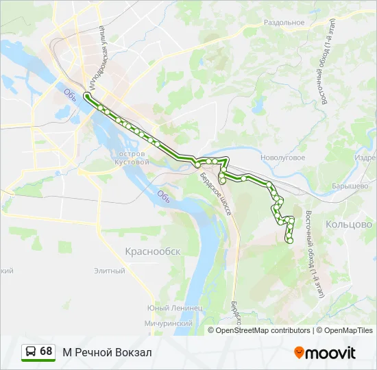 68 Bus Line Map